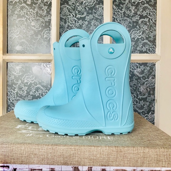 CROCS Other - Sky Blue Kid’s Crocs Boots Juniors 3